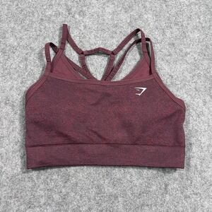 Gymshark Burgundy Brown Adapt‎ Fleck Seamless Sports Bra Women's Size Small
